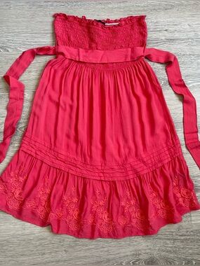 Bebe Y2K Strapless Ruffled Dress, Size XS